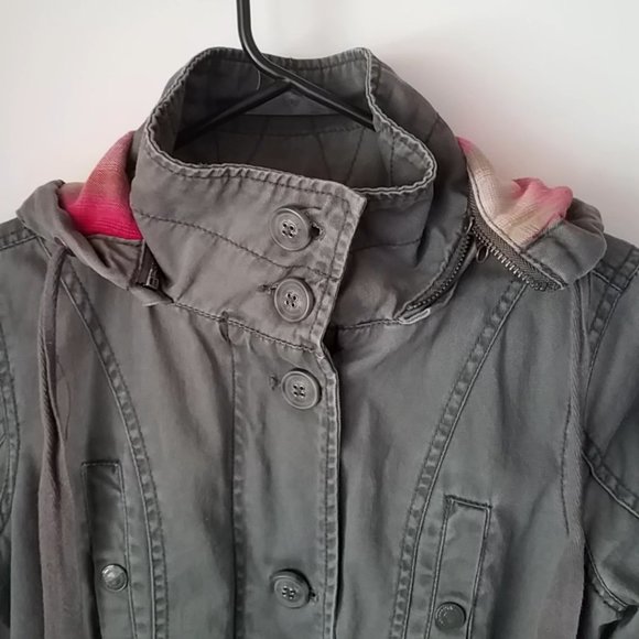 Aeropostale Heavyweight Flannel Parka Utility Military Drawstring Waist … - Picture 6 of 11